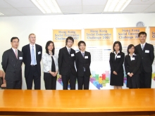 “Planadol Catering” with their team supervisor and partners. 
From right: Mr. Ronald Cheng, Ms. Silvia Hui, Ms Karen Wong, Timothy Tam and Andrew Tang.