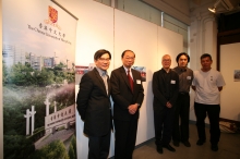 (From left) 
Prof. HO Puay-peng, Director, School of Architecture, CUHK;
Prof. Henry WONG Nai-ching, Pro-Vice-Chancellor and Head of New Asia College, CUHK;
Mr. Victor CHOI, Hong Kong Dragon Culture Charity Fund;
Prof. ZHU Jingxiang, Assistant Professor, School of Architecture, CUHK; and
Prof. Edward NG Yan-yung, Co-investigator of New Bud Primary School Project, and Professor, School of Architecture, CUHK