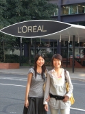 Cindy Chan (left) and Esan Lee, another CUHK student interned at L’Oreal, Paris