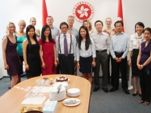 All members of ETO, Berlin throw a farewell party for Bonnie Chan (2nd left, front row) upon her completion of internship