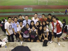 Prof. Joseph Sung cheers students on a sports day