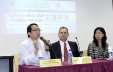 From left: Prof. Michael Tong, Head of Academic Divisions, Department of Otorhinolaryngology, Head and Neck Surgery, CUHK and Chairman, Executive Committee of Hear Talk Foundation; Prof. Andrew van Hasselt, Chairman, Department of Otorhinolaryngology, Hea