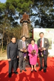 (From left) Mr. Charles Wong, son of Dr. Lily Sun; Prof. Andrew C. F. Chan, Head of Shaw College, CUHK; Dr. Lily Sun, President, Dr. Sun Yat-sen Foundation for Peace and Education; and Prof. Joseph J. Y. Sung, Vice-Chancellor, CUHK