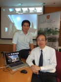 Prof. Cham Wai-kuen (front) and Dr. Zhang Wei