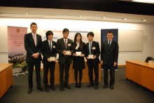 The second place winning team ‘Pioneer’ receives the award from Mr. Debruyne and Prof. Wong.