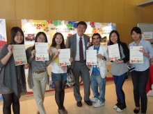 Professor Sung with student participants of the CLOVER Programme.