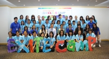 Thirty-six Form 3-to-be girls participated in the 2012 IBM EX.I.T.E. Camp, to explore interest in technology and engineering in a five-day educational and interactive program.  The participants took a group photo with IBM senior executives, and volunteers at the opening ceremony. In the picture are: Tony Tai, General Manager (middle, second row), Christine Ng, Diversity Council Leader (second from the left, second row), Mary Law, Corporate Citizenship and Corporate Affairs Manager (fourth from the right, second row), IBM China/Hong Kong Limited.