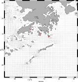 8月8日退潮情况以及收集胶粒位置(红圈示)