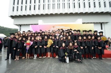 Prof. Joseph Sung with graduates of Faculty of Medicine.