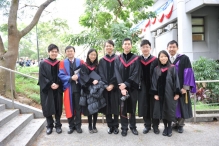 Prof. Hector Chan with medical graduates.