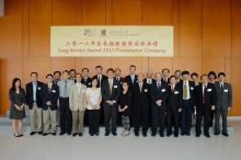 Vice-Chancellor Prof. Joseph J.Y. Sung presents the 2012 Long Service Awards to staff members who have been with the University for 25 and 35 years.