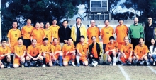 Mr. Ching Mun (6th from left, second row) is an active member in the university football team.