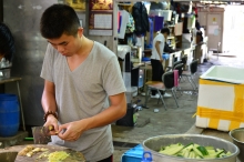 CUHK students learn to prepare meals of large portions.