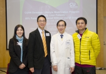 (From left) Prof. Mandy Man Mei SEA, Manager &amp; Principal Nutritionist, Centre for Nutritional Studies; Prof. Henry Lik Yuen CHAN, Director, Center for Liver Health; Prof. Vincent Wai Sun WONG, Deputy Director, Center for Liver Health; and Dr. Chung Fai YAU, Research Associate, Centre for Nutritional Studies, CUHK.