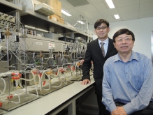 Prof. Huang Yu (front) and Prof. James Lau