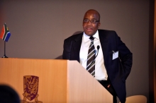 Dr. Pakishe Aaron Motsoaledi, Minister of Health of Republic of South Africa, delivers the lecture at CUHK.