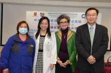 (From right) Prof. Yun Kwok WING, Professor of Department of Psychiatry; Prof. Juliana Chung Ngor CHAN, Chair Professor of Medicine and Therapeutics and Founding Director of Hong Kong Institute of Diabetes and Obesity; Dr. Rose Zhao Wei TING, Honorary Clinical Assistant Professor of Hong Kong Institute of Diabetes and Obesity at CUHK ; and Joey, a patient suffering from both diabetes and depression.