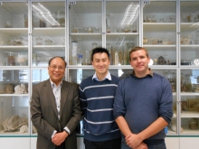 Researchers from CUHK School of Life Sciences discover new DNA to understand animal evolution. From left: Prof. Ka Hou Chu; Prof. Jerome Hui; and Dr. Nathan Kenny.