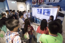 Students of the Green Leadership Camp visit the Jockey Club Museum of Climate Change.