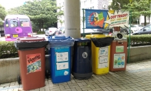 PET plastic bottle recycle bin (right)