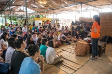 Participants visit the Ground-up Initiative, a green NGO of Singapore.