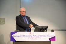 Prof. James J. Heckman, 2000 Nobel Laureate in Economic Sciences speaks on 'Life-Relevant Skills' at CUHK.