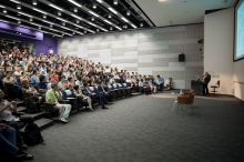 The lecture attracts over 300 guests.