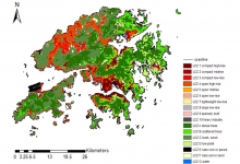 香港的世界城市數據庫地圖