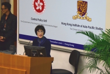 Prof. Fanny M. Cheung, Pro-Vice-Chancellor of CUHK delivers a welcoming speech.