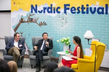 Prof. Joseph Sung, Vice-Chancellor and President of CUHK and Mr. Patrik Lindvall, General Manager of IKEA Hong Kong have a conversation about the cultural differences between Hong Kong and Sweden.