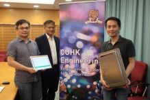 (From left) Mr. Tim Chan, Professor Cheng Chun-hung and Dr. Dorbin Ng from the Department of Systems Engineering and Engineering Management, CUHK.