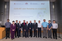 A group photo of guests and speakers of the CUHK-MIT Joint Workshop on eLearning.