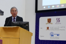 Professor Wai-yee Chan delivers a speech.