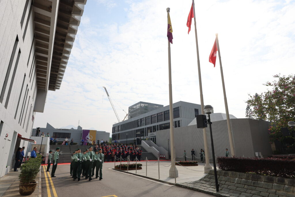 CUHK holds a flag-raising ceremony on campus.