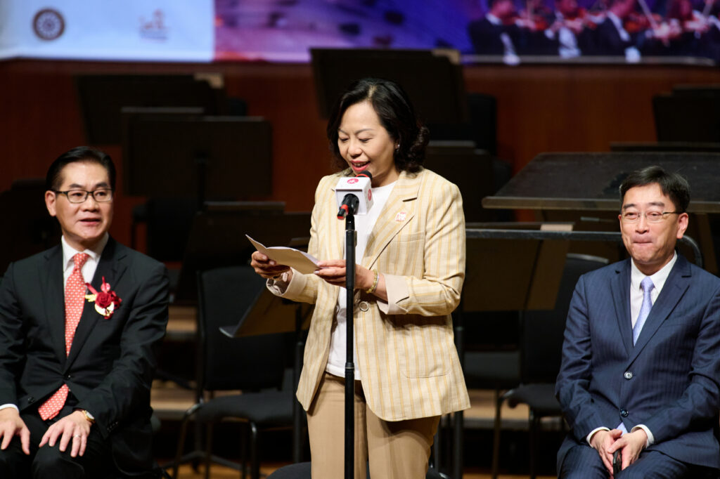 Ms Alice Mak, Secretary for Home and Youth Affairs, delivers a speech.