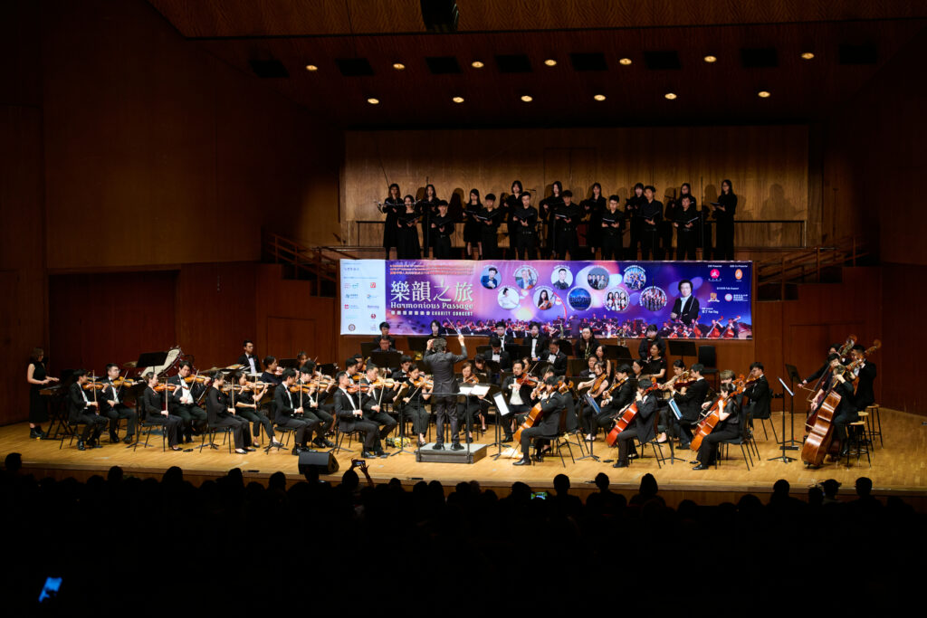 CUHK United College Choir performs with In-heritage Philharmonic Orchestra.