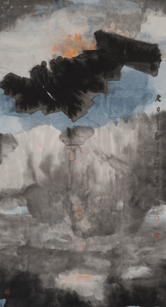 Zen Lotus (1970) by Lui Shou-kwan<br />
Collection of the Art Museum, CUHK