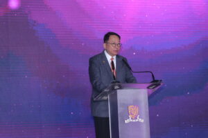 Mr Eric Chan Kwok-ki, Chief Secretary for Administration delivers an address.