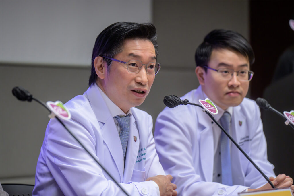 Professor Philip Chiu (left) says the application of AI in medicine is to assist doctors to achieve better diagnostic and therapeutic outcomes. But the responsibility still lies on clinicians, with their experience and professional judgement.