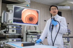 Dr Louis Lau says the use of AI provides junior endoscopists  with imagery guidance to practise the skills of a colonoscopy in a more standardised manner, and lower the chances of missing adenomas  during the procedure.