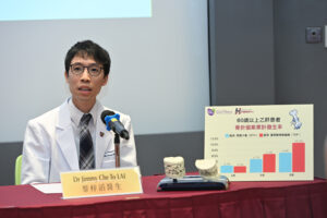 Dr Jimmy Lai says patients with incident fractures are more likely to have diabetes, hypertension, osteoporosis or other comorbidities. Therefore they suggest an all-round review of health condition before prescribing antiviral treatment for elderly patients with hepatitis B.