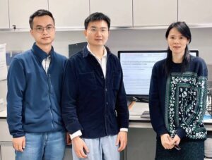 Research team members from CUHK include (from left) Mr Rong Kanglin, Dr Liang Tuo, and Professor Ke Ya, co-corresponding author and Professor at CU Medicine’s School of Biomedical Sciences.