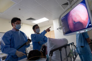 The new AI-powered upper gastrointestinal endoscopy system uses numerous gastric cancer endoscopic images in Japan for deep learning with high-quality annotations by Japanese expert doctors, which enables it to identify gastric cancer while anchoring the lesion location and the scope of carcinogenesis for doctors’ reference during clinical observation.