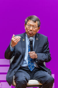 CUHK Vice-Chancellor and President Professor Rocky S. Tuan delivers a speech.