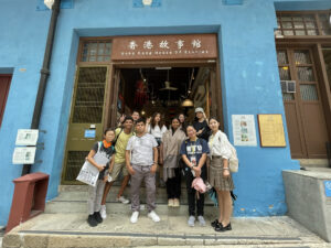 Students visit the Blue House to learn about heritage preservation in Hong Kong.