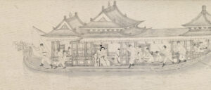 You Qiu (active 1520-1583)<br />
Spring Morning in the Han Palace<br />
Dated 1568, Ming dynasty<br />
Handscroll, ink on paper<br />
24.5 x 801.2 cm<br />
Collection of Shanghai Museum