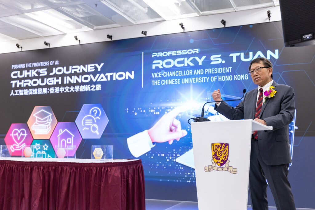 CUHK Vice-Chancellor and President Professor Rocky S. Tuan delivers opening remarks.