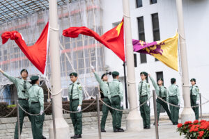 由中大學生組成的國旗護衛隊