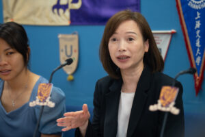 Professor Cindy Sit Hui-ping says that the new fitness room enables CUHK athletes to comprehensively understand their physical fitness levels and train more precisely.