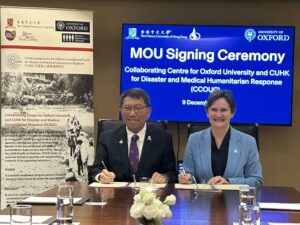 From left: Professor Rocky S. Tuan, Vice-Chancellor and President, CUHK and Professor Irene Tracey, Vice-Chancellor, University of Oxford